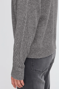 Ichi Ribbed Turtleneck Knit Jumper