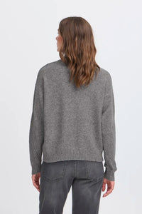 Ichi Ribbed Turtleneck Knit Jumper
