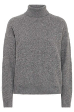 Load image into Gallery viewer, Ichi Ribbed Turtleneck Knit Jumper
