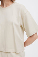 Load image into Gallery viewer, ICHI Short Sleeve Sweatshirt - Silver Grey
