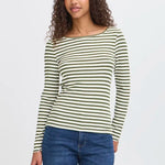 Load image into Gallery viewer, Ichi Ribbed Long Sleeve Top
