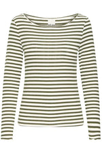 Load image into Gallery viewer, Ichi Ribbed Long Sleeve Top
