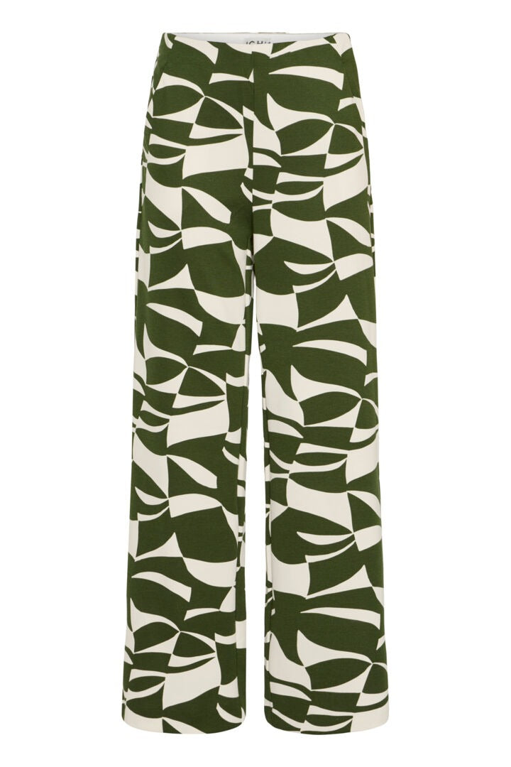 Ichi Kate Geometric Print Trousers