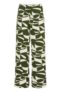Ichi Kate Geometric Print Trousers