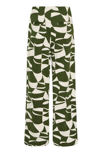 Ichi Kate Geometric Print Trousers