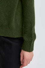 Load image into Gallery viewer, Ichi Ribbed Turtleneck Knit Jumper
