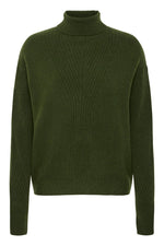 Load image into Gallery viewer, Ichi Ribbed Turtleneck Knit Jumper
