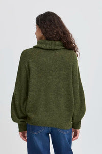Ichi Rolled Turtleneck Ribbed Jumper
