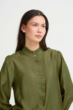 Load image into Gallery viewer, Ichi Ruffled Collar Shirt
