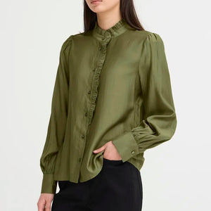Ichi Ruffled Collar Shirt