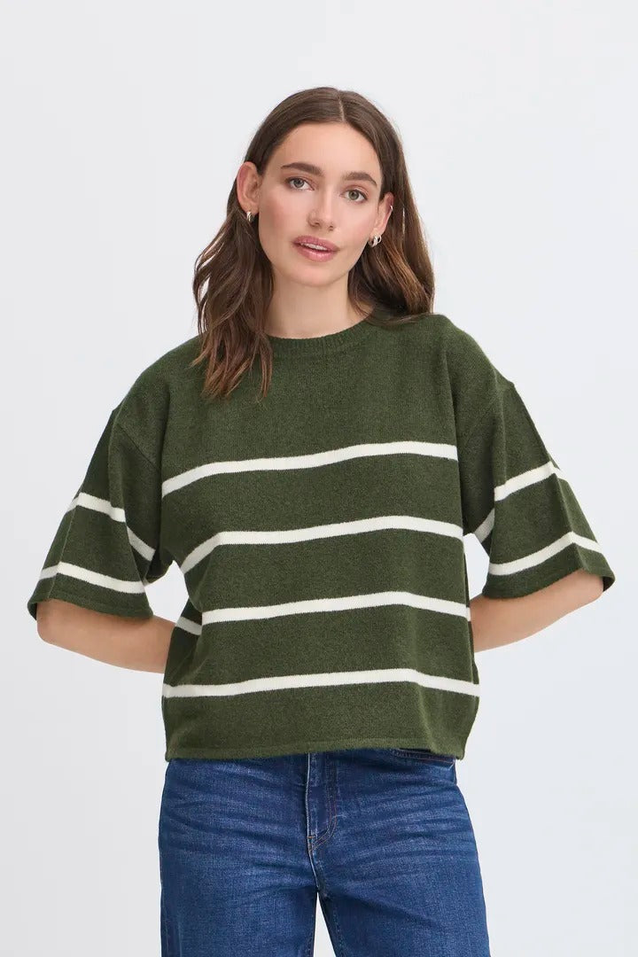 Ichi Short Sleeve Knit Jumper