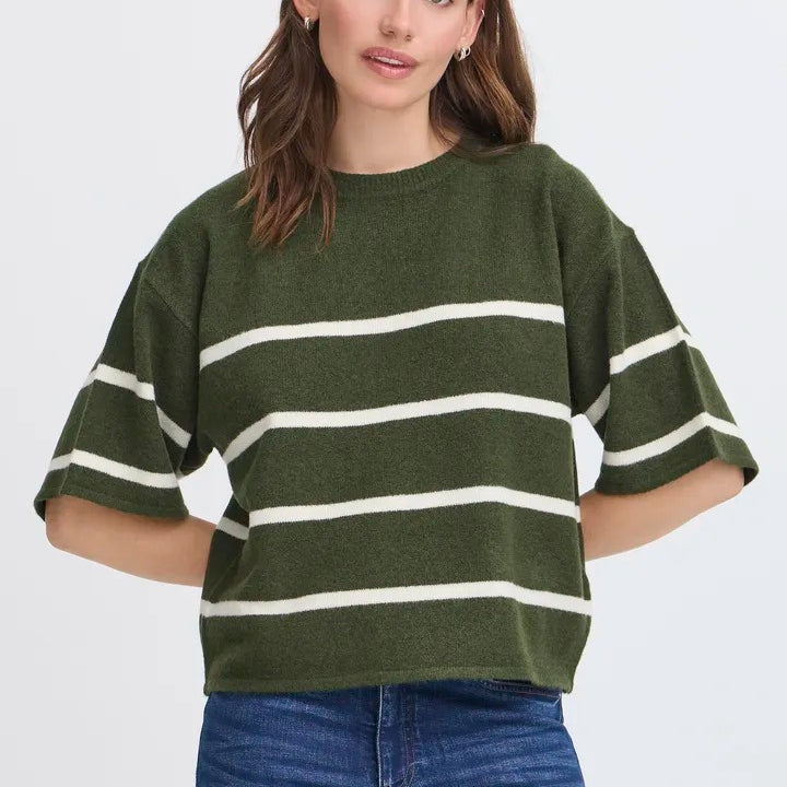 Ichi Short Sleeve Knit Jumper