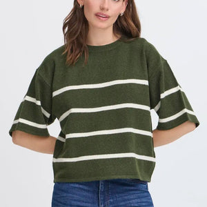 Ichi Short Sleeve Knit Jumper