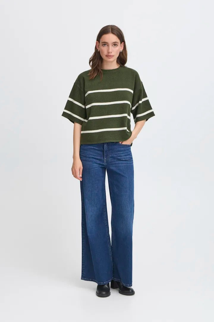 Ichi Short Sleeve Knit Jumper