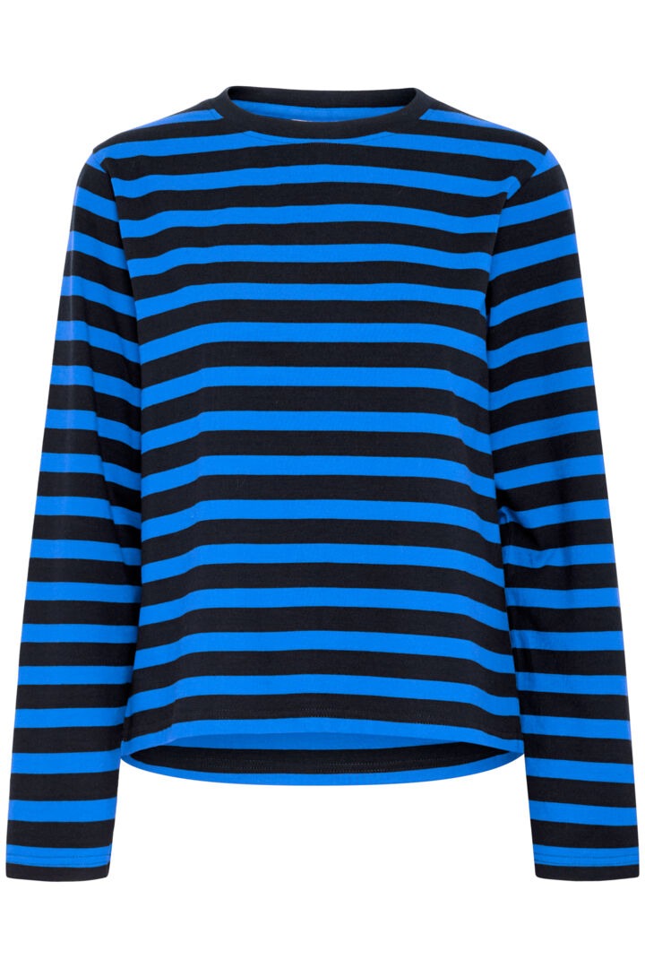 Pulz Boxy Stripe Long Sleeve T-shirt