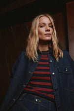 Load image into Gallery viewer, Pulz Boxy Stripe Long Sleeve T-shirt
