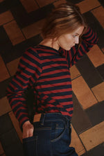 Load image into Gallery viewer, Pulz Boxy Stripe Long Sleeve T-shirt
