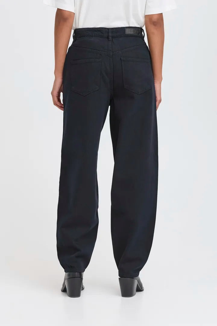 Ichi Barrel Leg High Waisted Jean