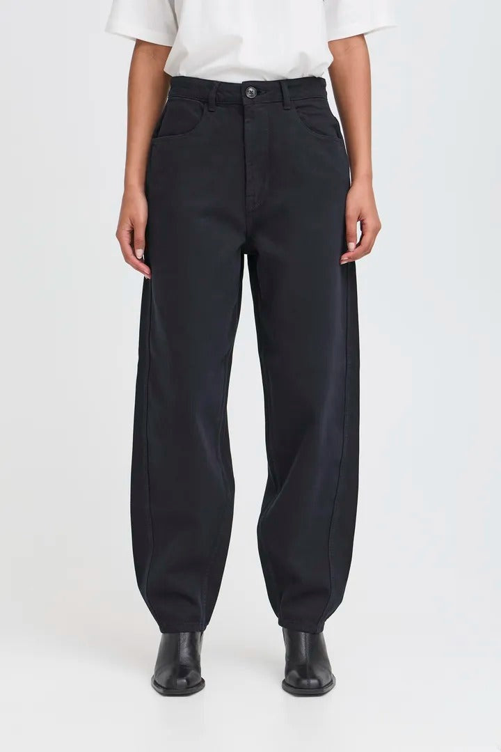 Ichi Barrel Leg High Waisted Jean