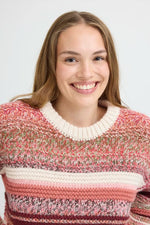 Load image into Gallery viewer, Pulz Multicoloured Stripe Jumper
