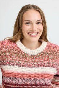 Pulz Multicoloured Stripe Jumper