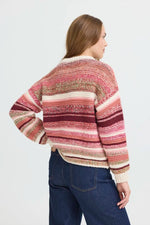 Load image into Gallery viewer, Pulz Multicoloured Stripe Jumper
