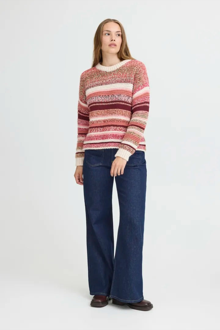Pulz Multicoloured Stripe Jumper
