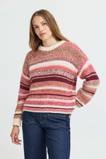 Load image into Gallery viewer, Pulz Multicoloured Stripe Jumper
