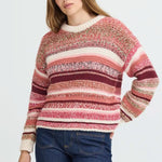 Load image into Gallery viewer, Pulz Multicoloured Stripe Jumper
