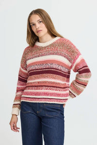 Pulz Multicoloured Stripe Jumper