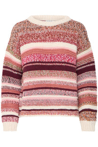 Pulz Multicoloured Stripe Jumper