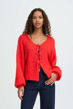 Load image into Gallery viewer, Ichi Tie Front Knit Cardigan
