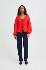 Load image into Gallery viewer, Ichi Tie Front Knit Cardigan
