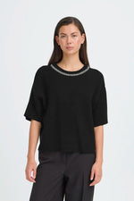 Load image into Gallery viewer, Ichi Jewel Embellished Neck Top
