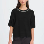 Load image into Gallery viewer, Ichi Jewel Embellished Neck Top
