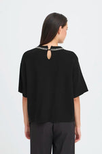 Load image into Gallery viewer, Ichi Jewel Embellished Neck Top
