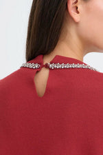 Load image into Gallery viewer, Ichi Jewel Embellished Neck Top
