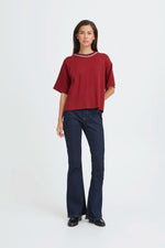 Load image into Gallery viewer, Ichi Jewel Embellished Neck Top
