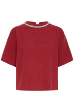 Load image into Gallery viewer, Ichi Jewel Embellished Neck Top
