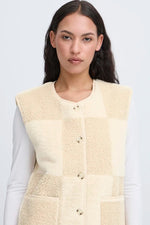 Load image into Gallery viewer, Ichi Check Fleece Gilet
