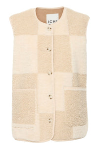 Ichi Check Fleece Gilet
