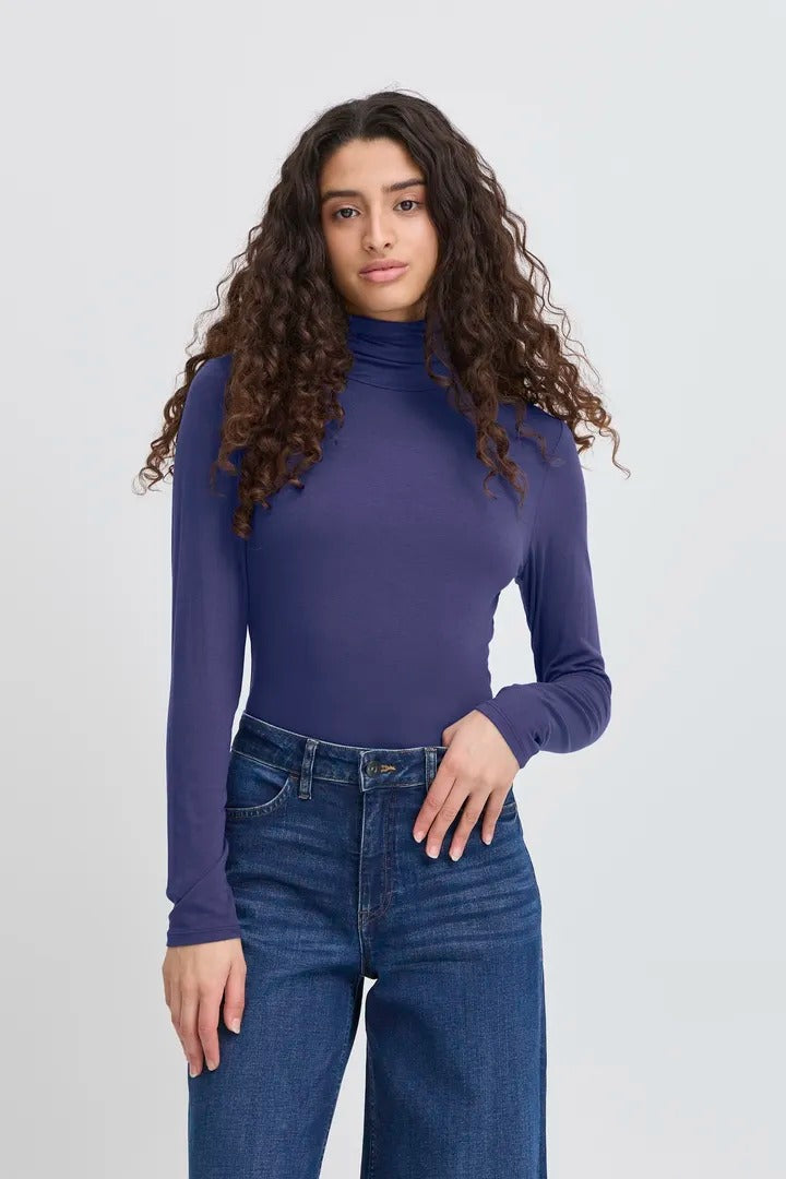 Ichi Seamless Turtleneck Top
