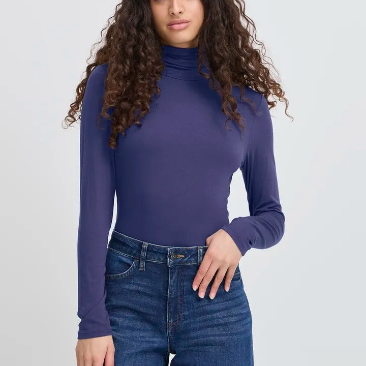 Ichi Seamless Turtleneck Top