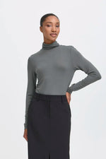 Load image into Gallery viewer, Ichi Seamless Turtleneck Top
