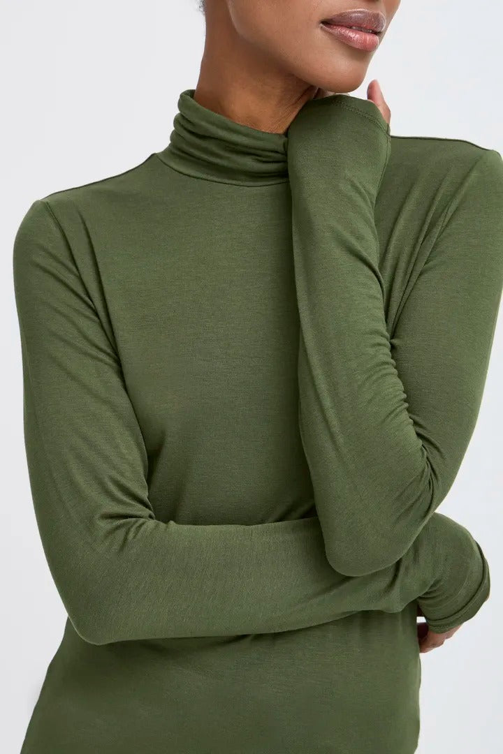 Ichi Seamless Turtleneck Top