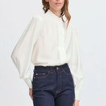 Load image into Gallery viewer, Ichi Ruffled Collar Shirt
