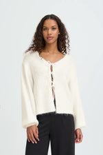 Load image into Gallery viewer, Ichi Tie Front Knit Cardigan
