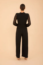 Load image into Gallery viewer, Uranium Jumpsuit with Chiffon Sleeve - Black
