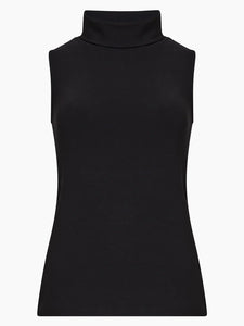 French Connection Viscose High Neck Top - Blackout