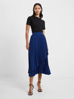 Load image into Gallery viewer, French Connection Pleated Tiered Midi Skirt - Blue Depths
